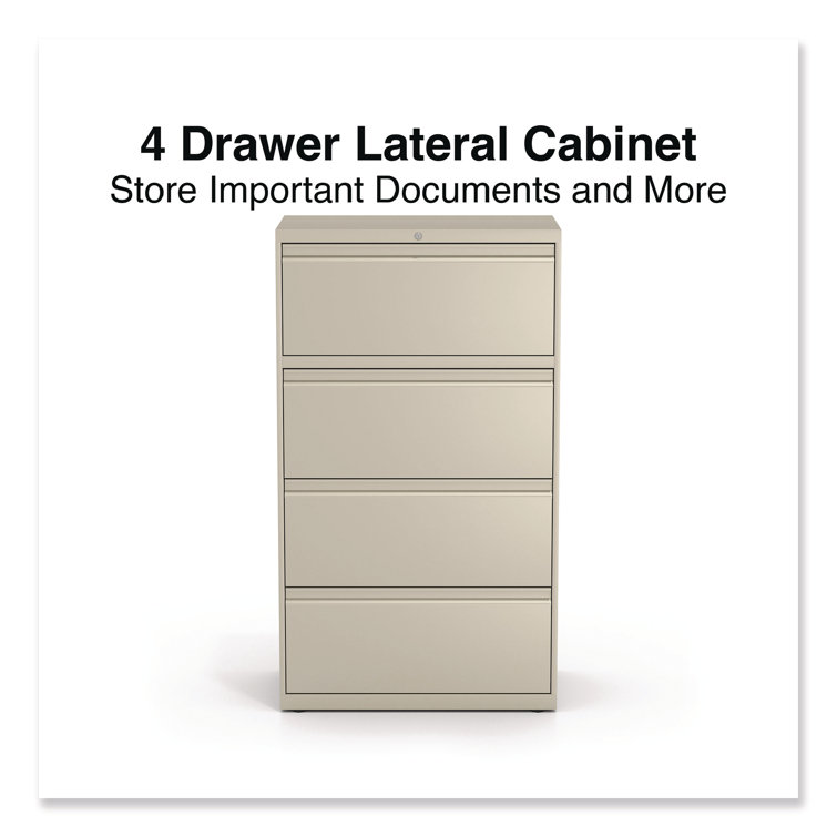 Putty 30'' Wide Lockable 4-Drawer Steel Legal File Cabinet