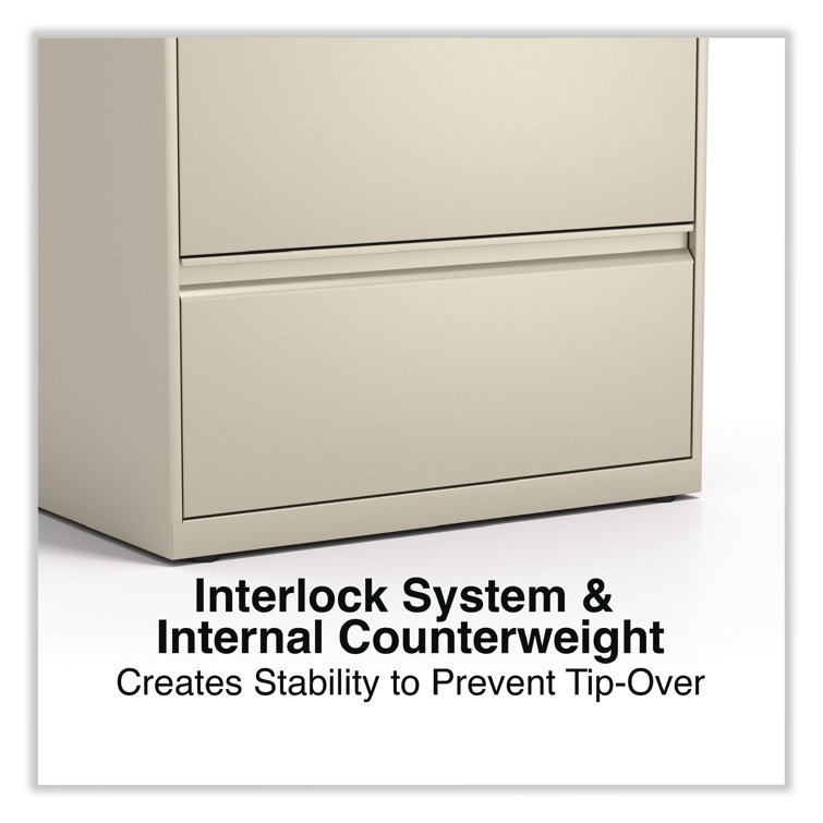 Putty 30'' Wide Lockable 4-Drawer Steel Legal File Cabinet
