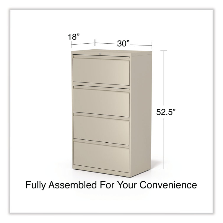 Putty 30'' Wide Lockable 4-Drawer Steel Legal File Cabinet