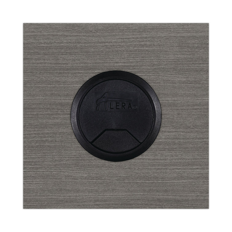 Gray Laminate Desk Shell with Cable Management