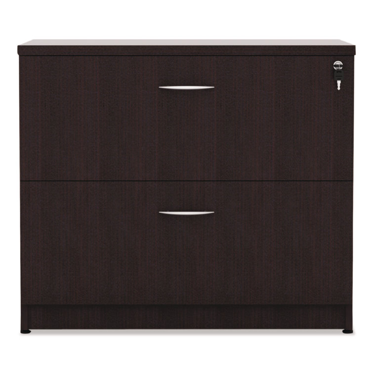 Espresso 34'' Wide 2-Drawer Lockable Lateral File Cabinet