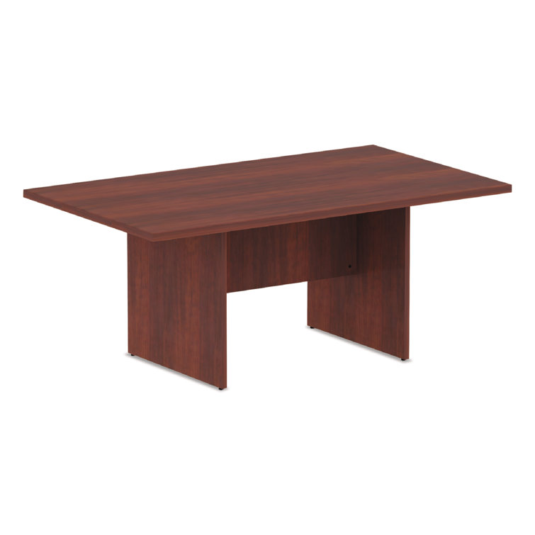 Cherry Wood Rectangular Conference Table with Laminate Top