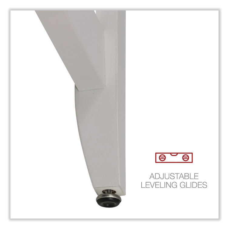 Gray Wood Writing Desk with Drawer and X Accents