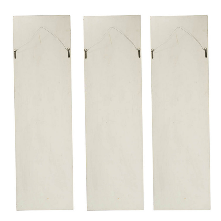 Elegant Off-White Magnesia Tall Wall Art Panel Set