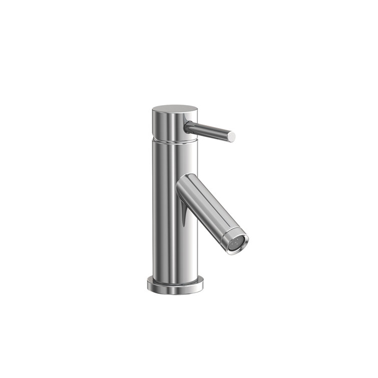 Polished Chrome Single Hole Bathroom Faucet with Drain Assembly