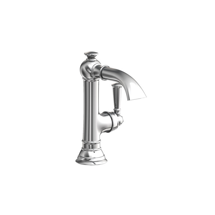 Polished Chrome Single Hole Bathroom Faucet with Drain Assembly
