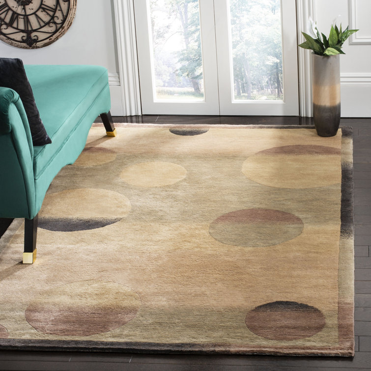 Hand-Knotted Multicolor Wool Geometric 3' x 5' Area Rug