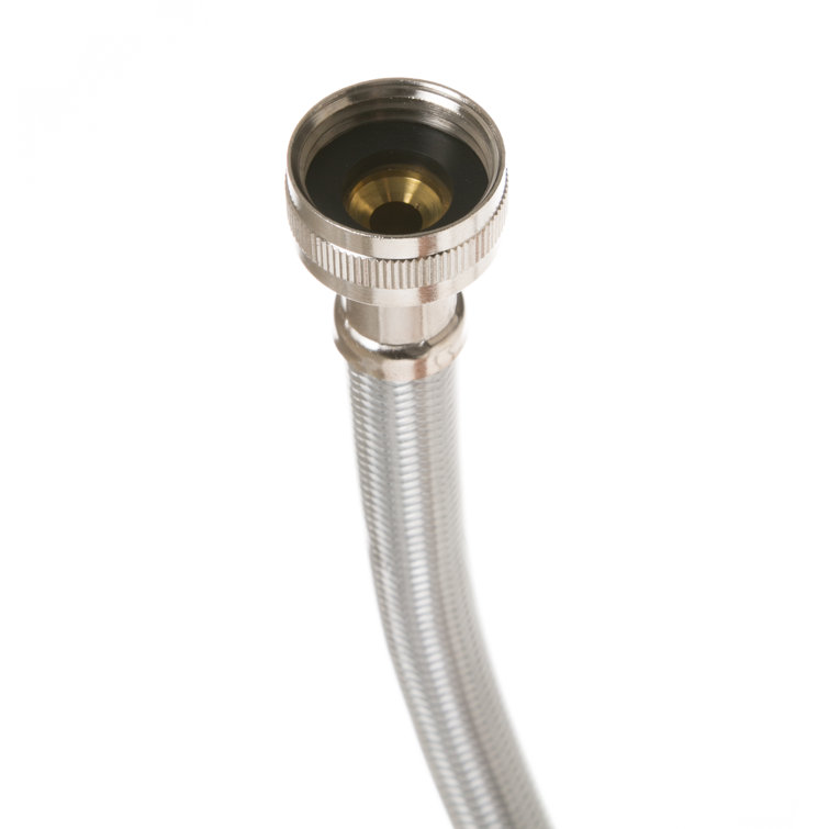 4 ft Gray Polymer Coated Braided Washer Hose Set