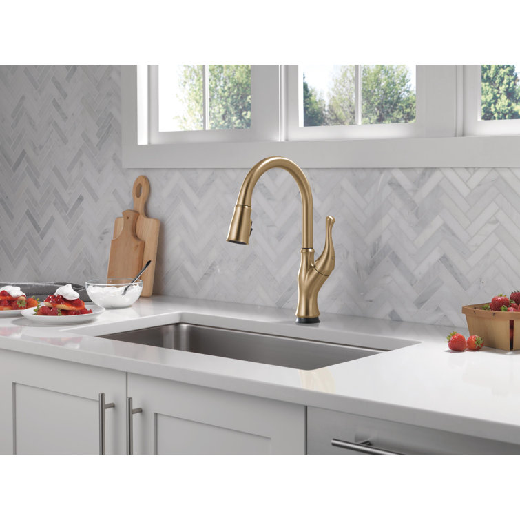 Champagne Bronze Touch Kitchen Faucet with Pull-out Spray