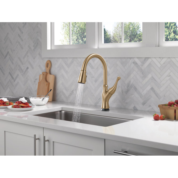 Champagne Bronze Touch Kitchen Faucet with Pull-out Spray
