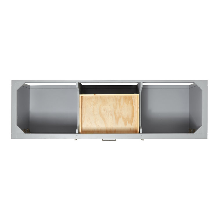 Bayhill 72" Gray Double Freestanding Bathroom Vanity Base