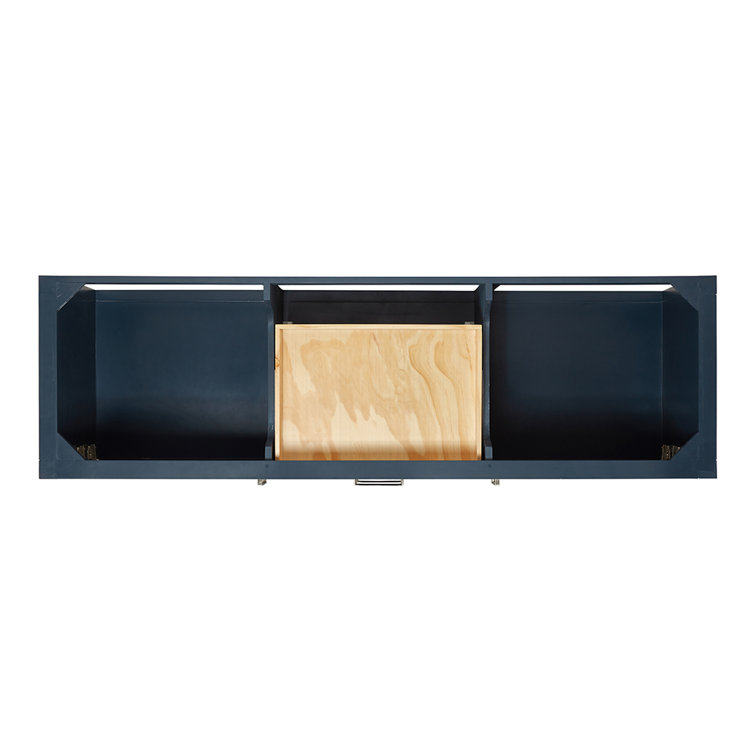 Midnight Blue 72" Double Freestanding Solid Wood Bathroom Vanity
