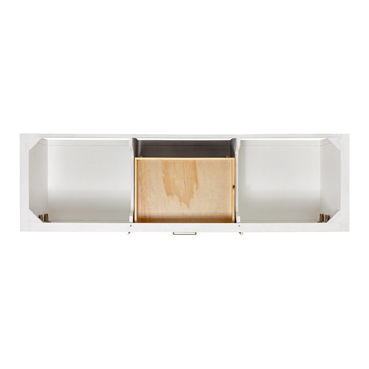 Bayhill 72'' White Solid Wood Double Freestanding Bathroom Vanity