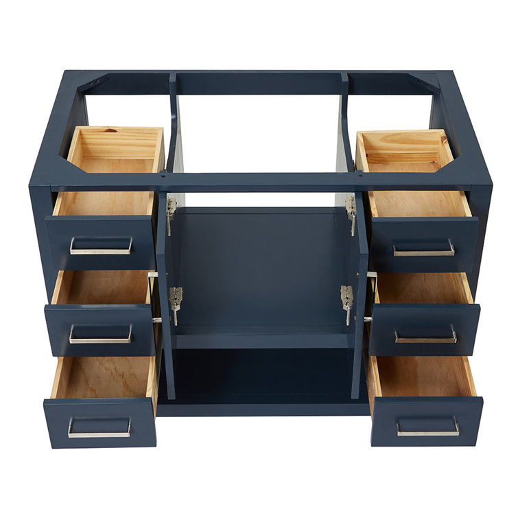 Midnight Blue 42'' Single Freestanding Bathroom Vanity Base