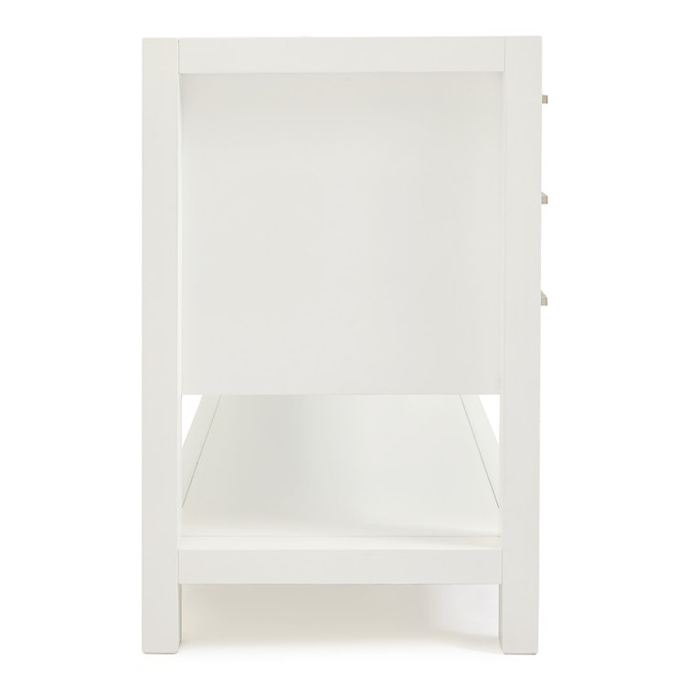 Magnolia 54-Inch White Solid Wood Single Bathroom Vanity Base
