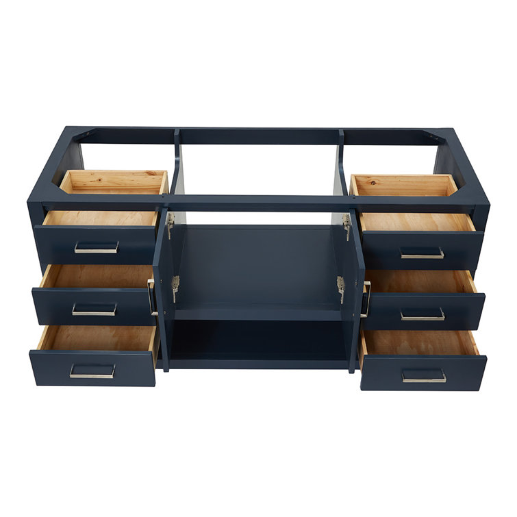 Magnolia 60" Midnight Blue Single Freestanding Vanity Cabinet