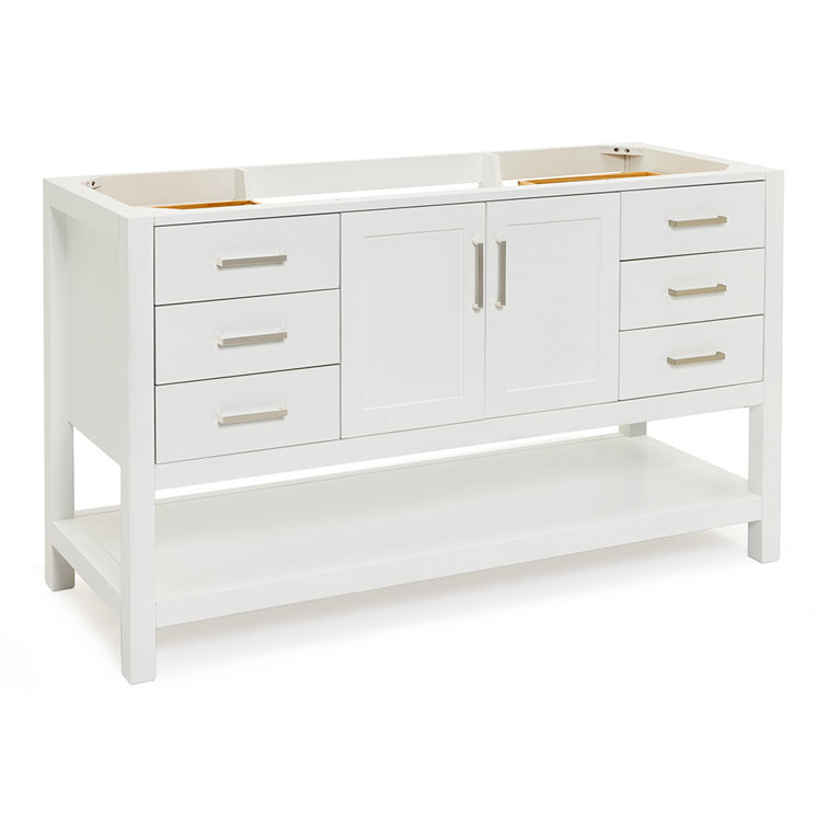 Magnolia 60'' White Single Freestanding Bathroom Vanity Base