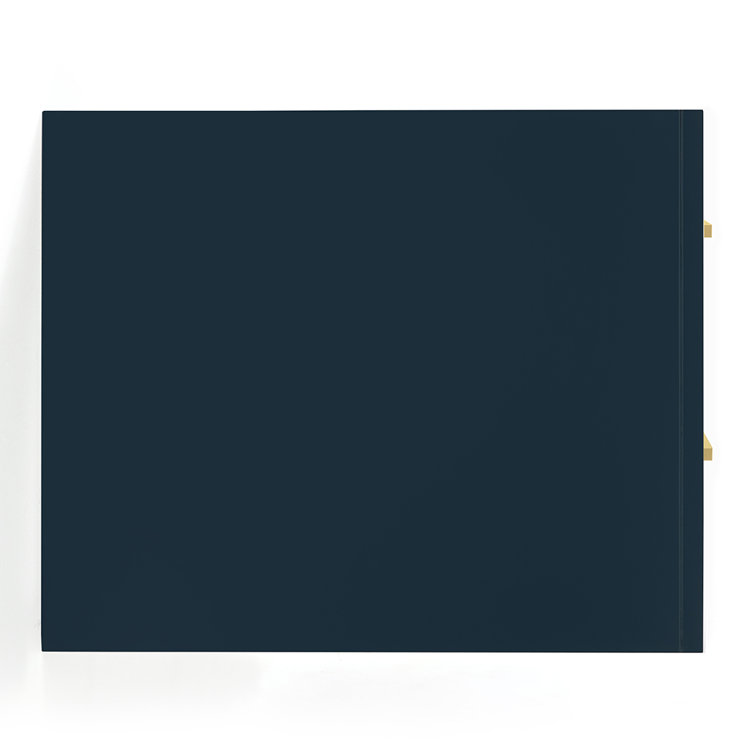 Midnight Blue 54'' Single Wall-Mount Vanity with Gold Handles