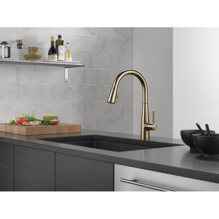 Champagne Bronze Pull-Down Kitchen Faucet with Magnetic Docking