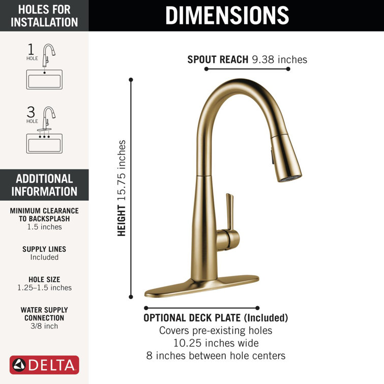 Champagne Bronze Pull-Down Kitchen Faucet with Magnetic Docking