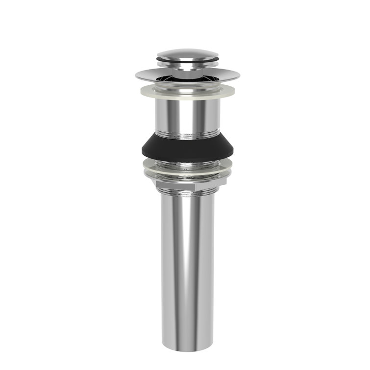 Polished Chrome Push Pop-Up Bathroom Sink Drain