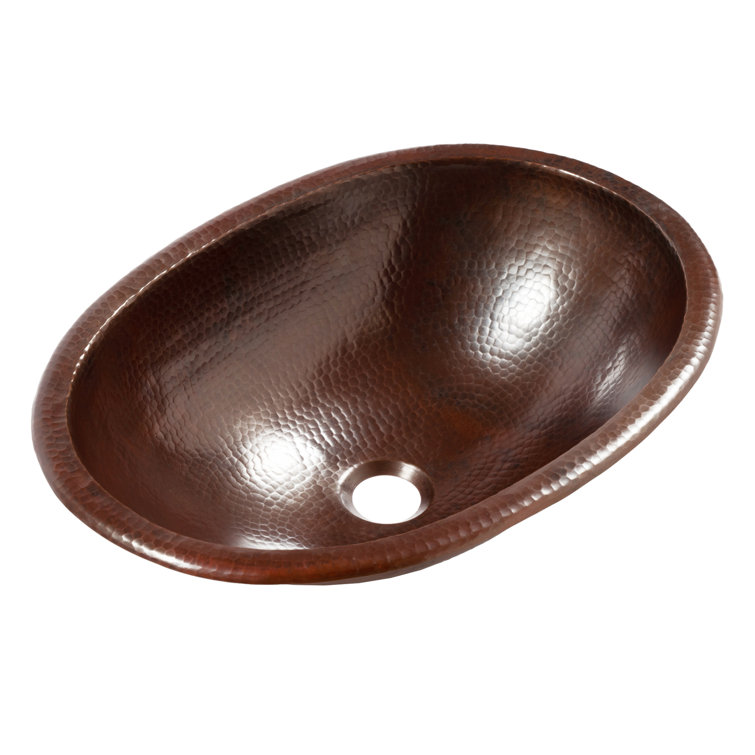 Schrodinger 19" Oval Hand-Hammered Copper Undermount Sink