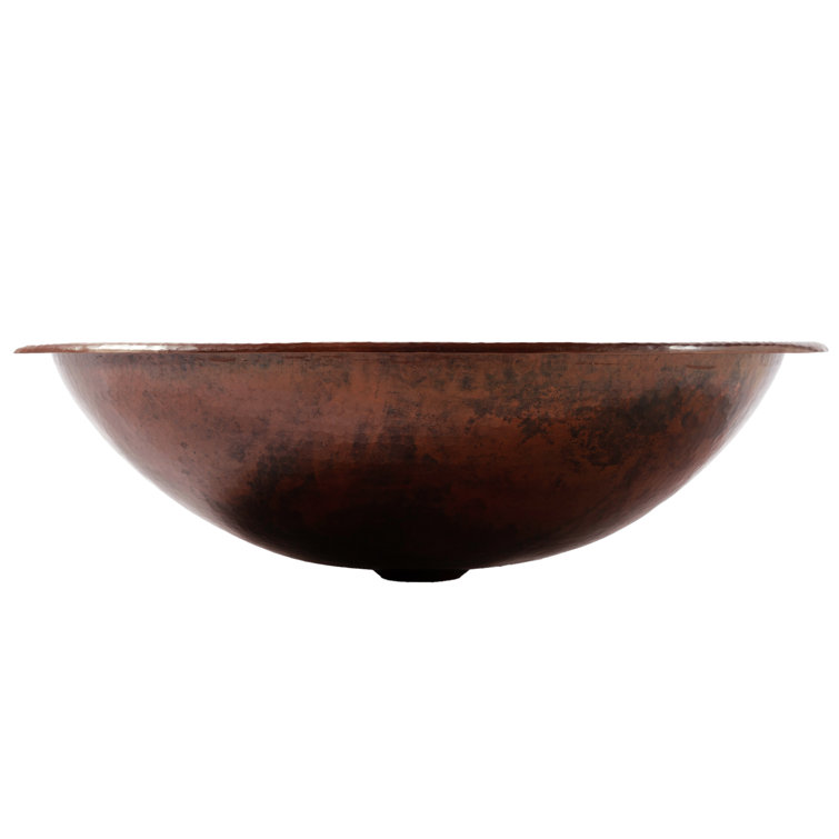 Schrodinger 19" Oval Hand-Hammered Copper Undermount Sink