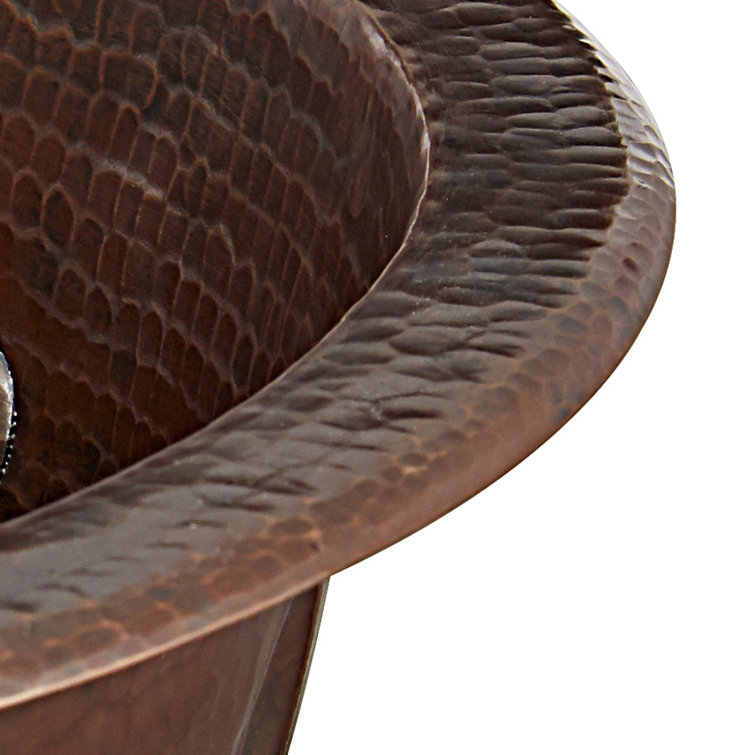Schrodinger 19" Oval Hand-Hammered Copper Undermount Sink