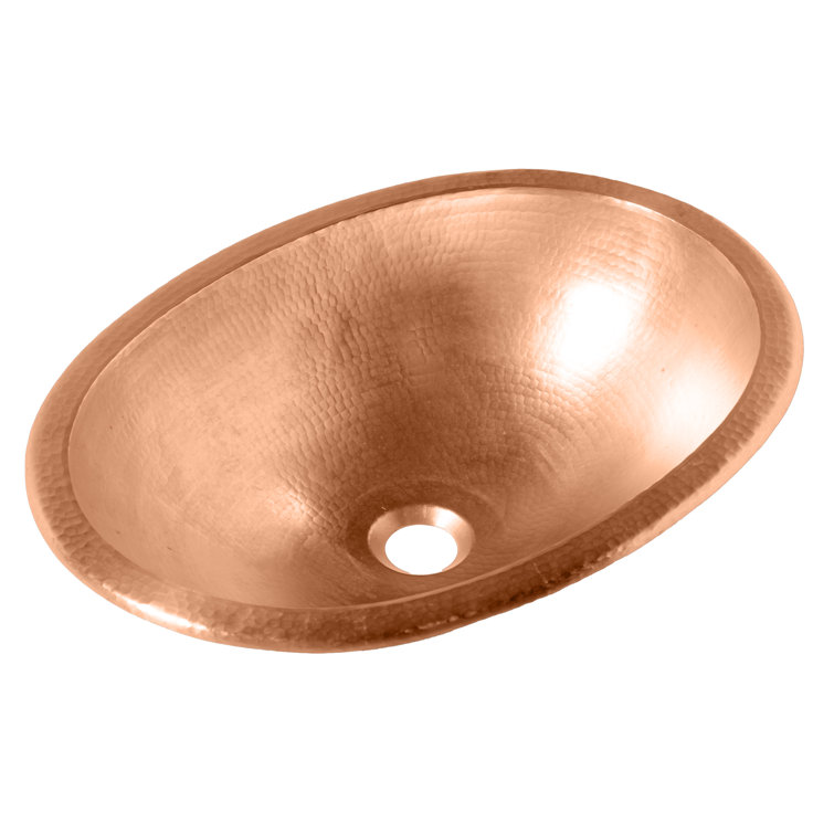 Naked Copper 19" Oval Undermount Bathroom Sink