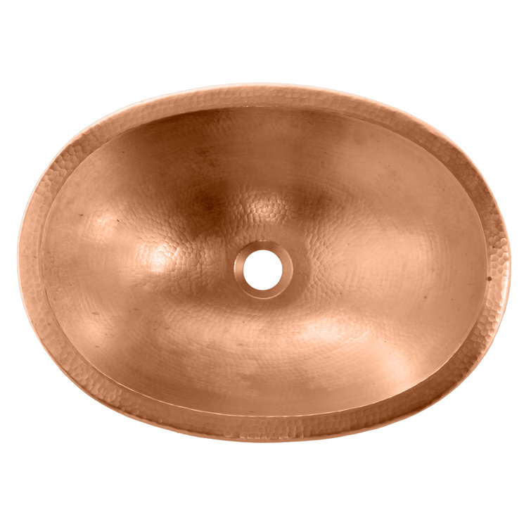 Naked Copper 19" Oval Undermount Bathroom Sink