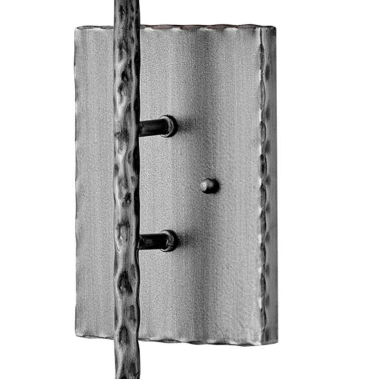 Burnished Nickel Wall Sconce with Off-White Shade