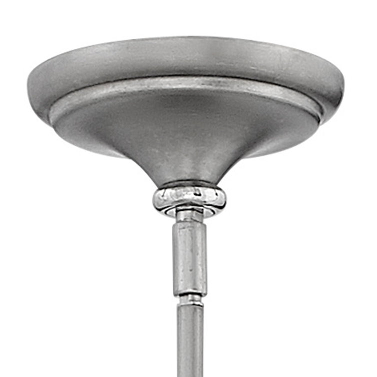 Mini English Nickel Glass Pendant Light with Clear Seedy Shade