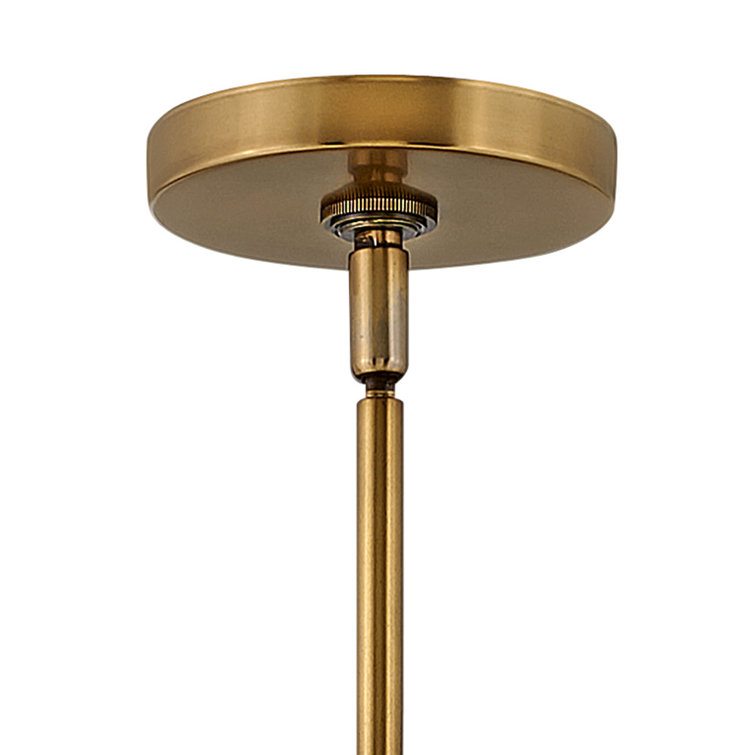 Oliver Transitional Black and Heritage Brass LED Pendant Light