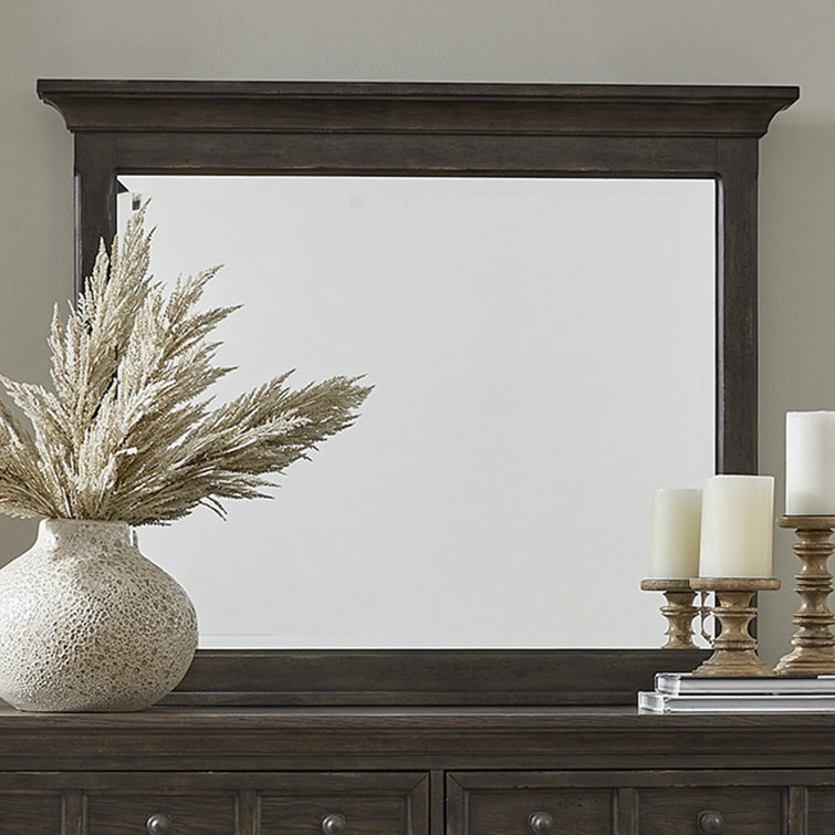 Queen Dark Brown 5-Piece Bedroom Set with Dresser and Mirror