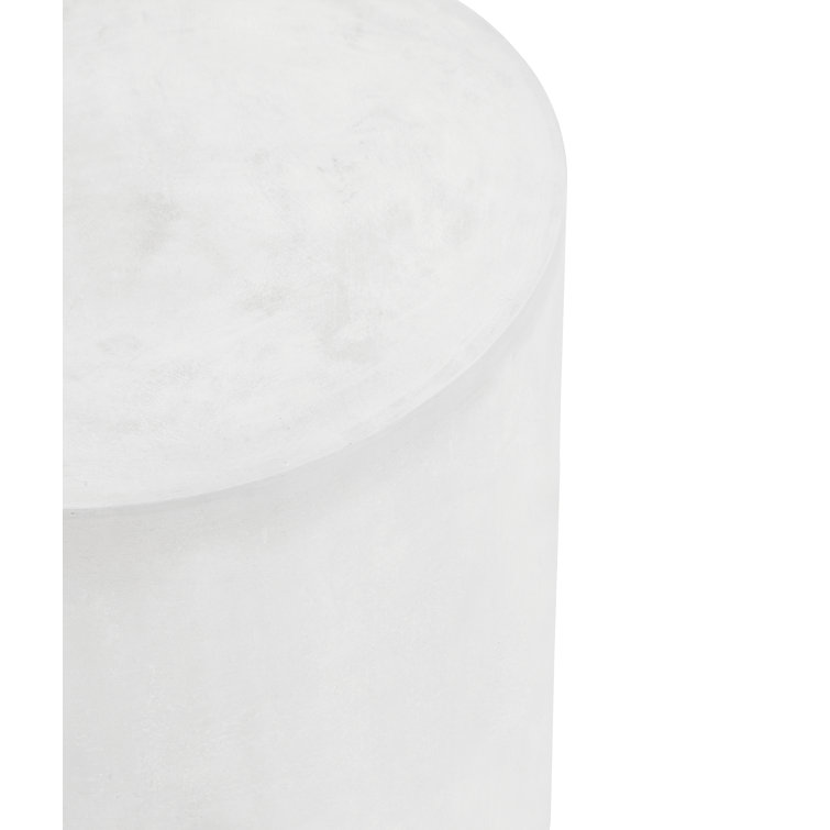 Ivory 20'' Round Concrete Outdoor Side Table