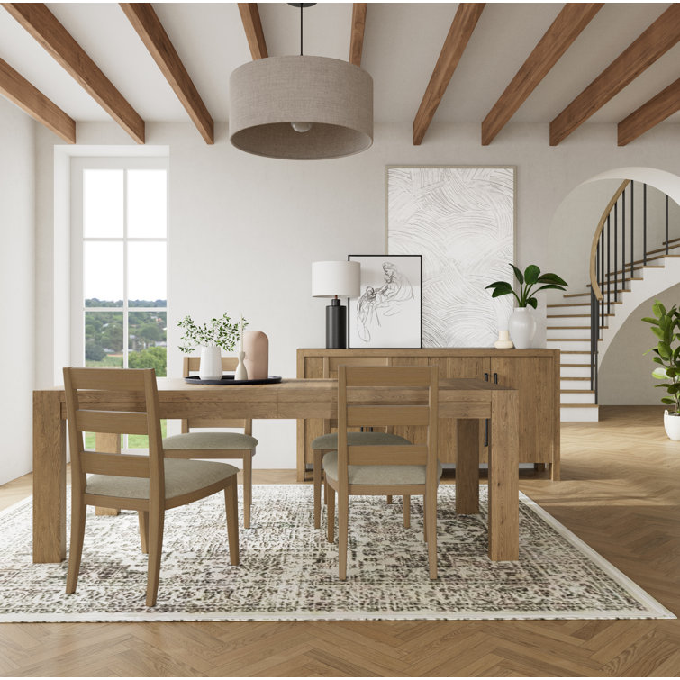 Pale Oak Extendable Counter Height Dining Table
