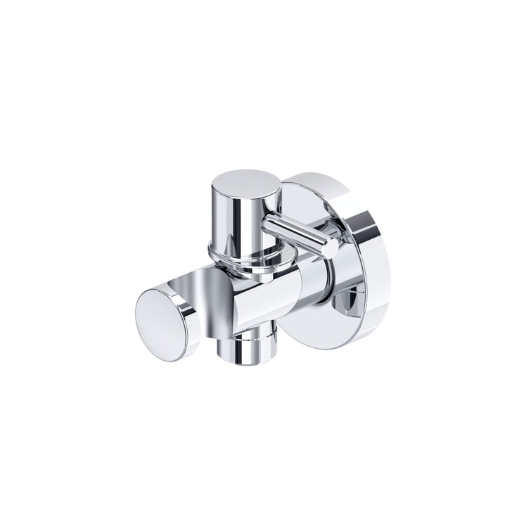 Polished Chrome Wall Mounted Handshower Outlet with Holder