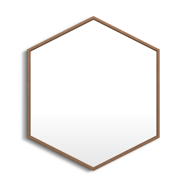 McNeer 22" x 25" Hexagon Bronze Vanity Wall Mirror
