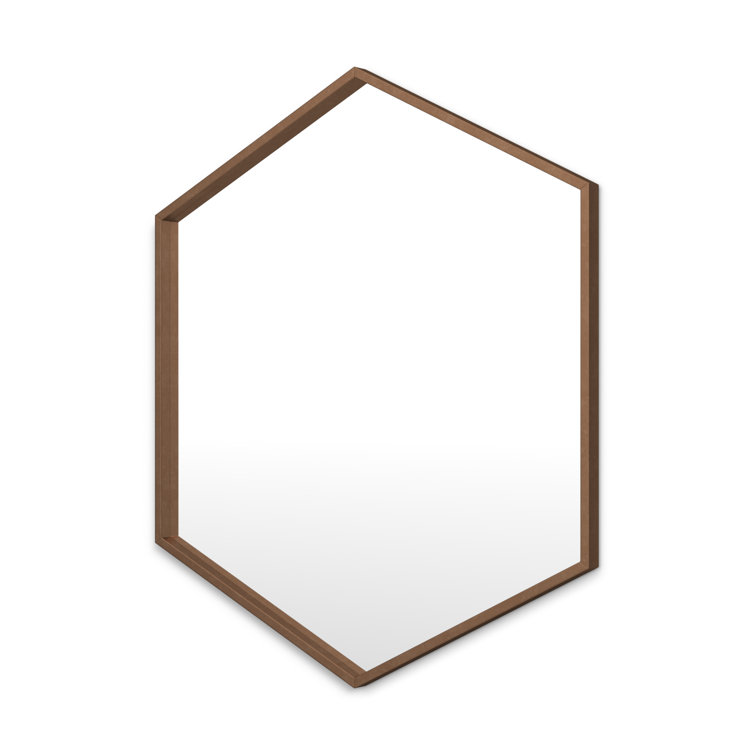 McNeer 22" x 25" Hexagon Bronze Vanity Wall Mirror