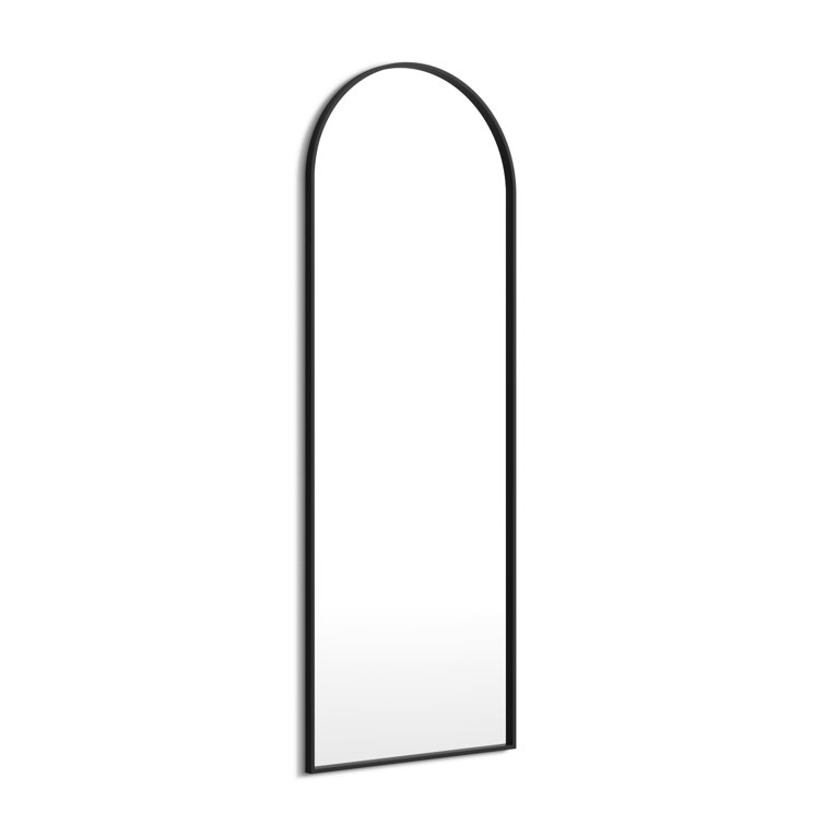 Kira 67" Black Metal Framed Full Length Arch Mirror