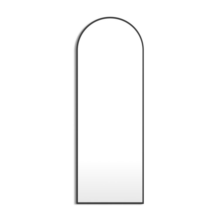 Kira 67" Black Metal Framed Full Length Arch Mirror
