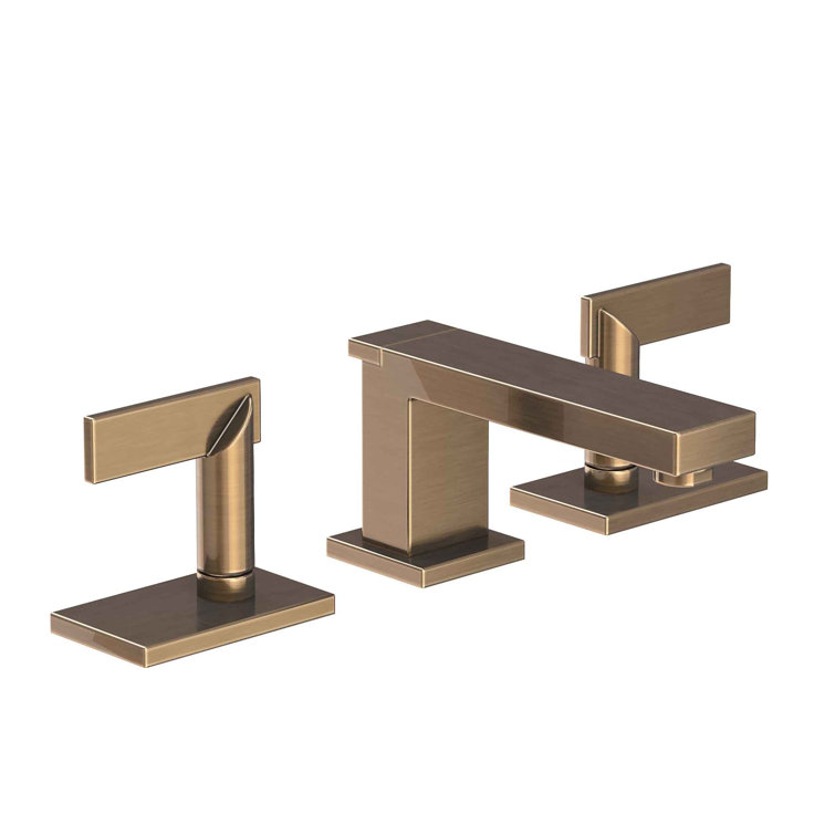 Antique Brass Dual-Handle Widespread Bathroom Faucet