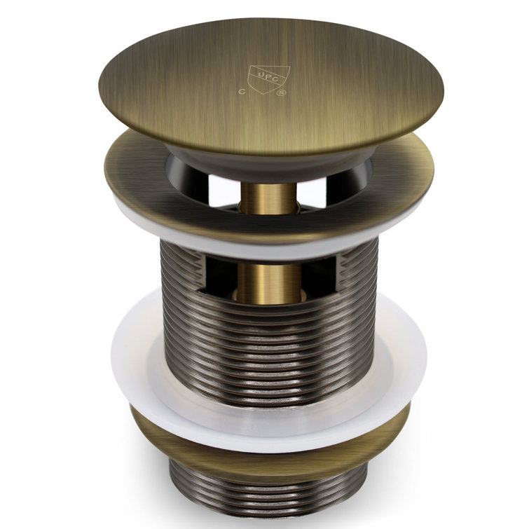 Brushed Bronze Heavy-Duty Copper Pop-Up Drain Stopper