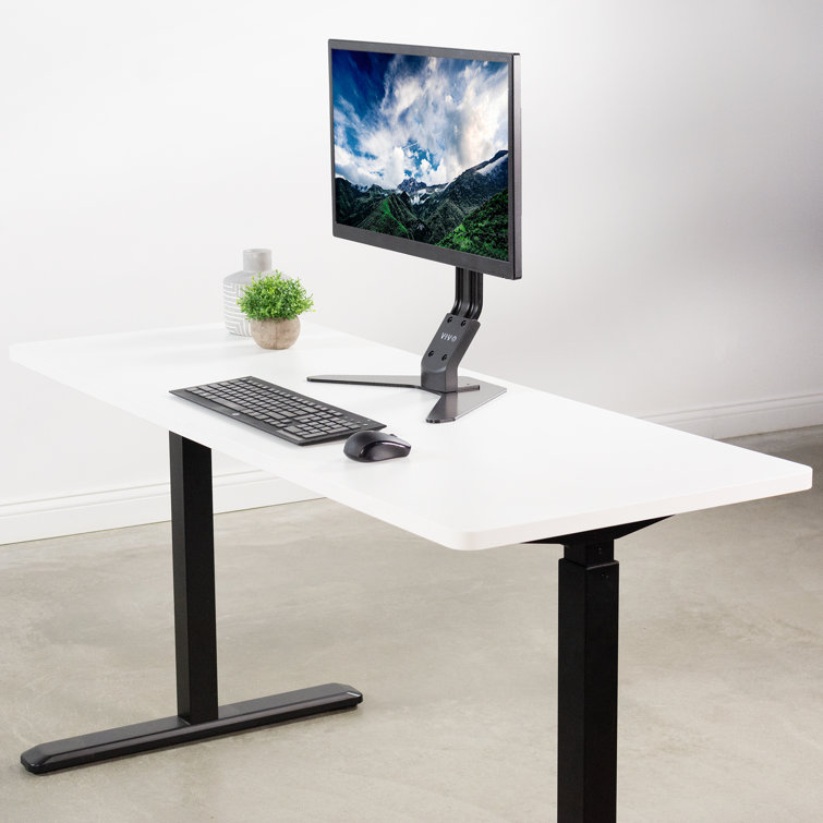 Modern White 71" Universal Sit-Stand Desk Top