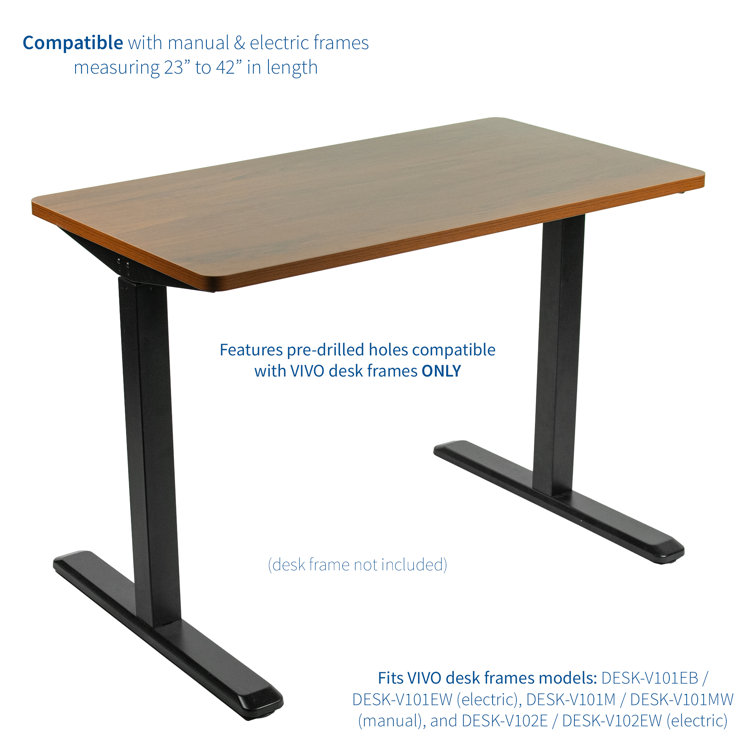 VIVO Dark Walnut 71 x 36 inch Particle Board Table Top