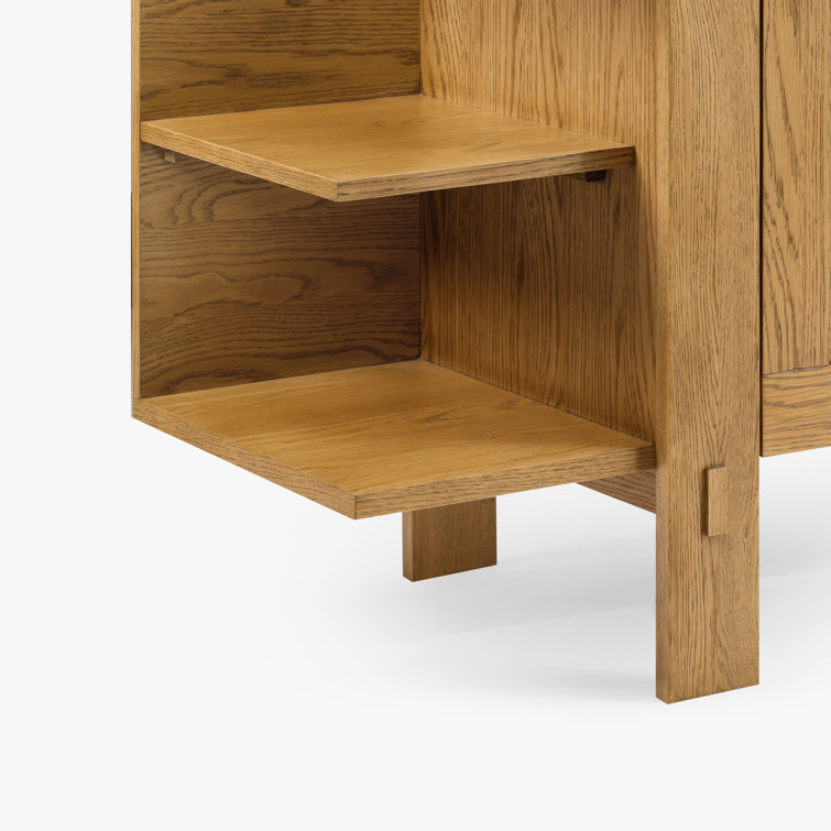 Santo 72'' Solid Oak Sideboard with Shelves