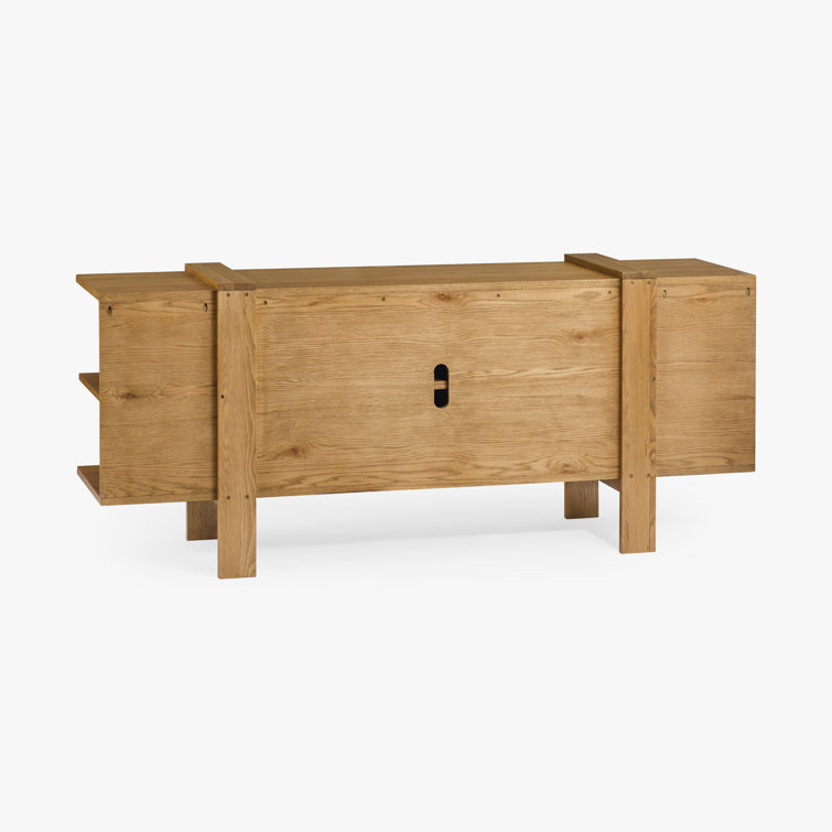 Santo 72'' Solid Oak Sideboard with Shelves