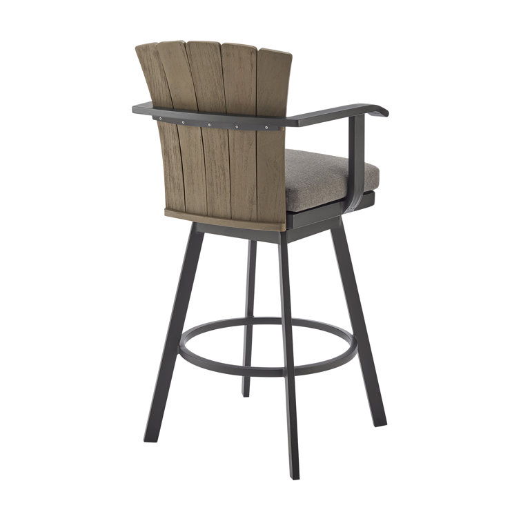 Hazel Teak and Aluminum Outdoor Swivel Chair with Cushions