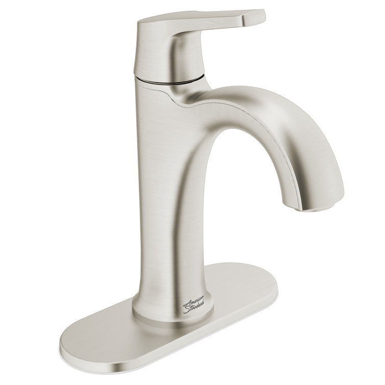 Brushed Nickel Single-Handle Bathroom Faucet with Drain Assembly