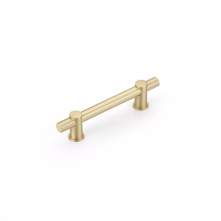 Satin Brass Modern 4" Bar Handle Pull